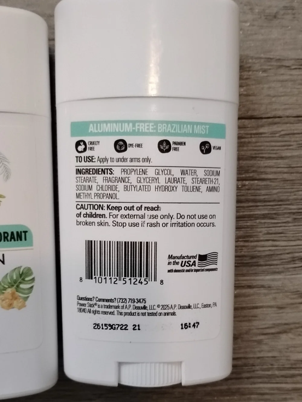 Power Stick Aluminum-Free Brazilian Mist Deodorant 4-Pack